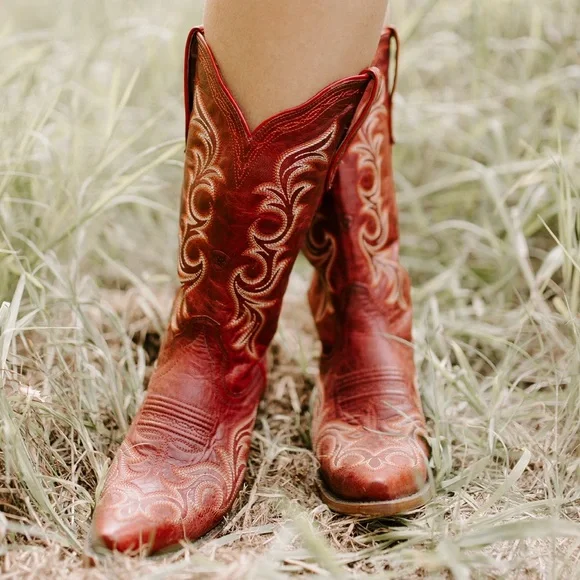Ariat Hazen Western Boots Red 9B - Picture 9 of 9